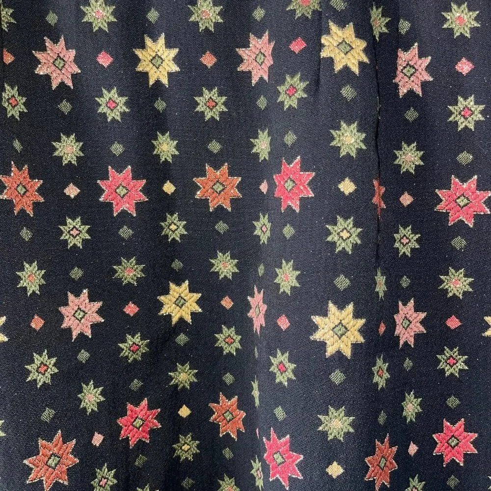 Victor Costa Vintage Womens Skirt Suit Size 10 Multicolor Brocade Star Print - Picture 10 of 16
